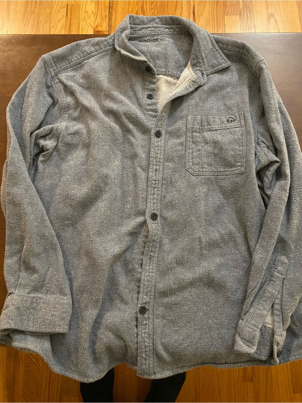 Wolverine Men’s Heather Gray Button-Up Shirt Jacket
